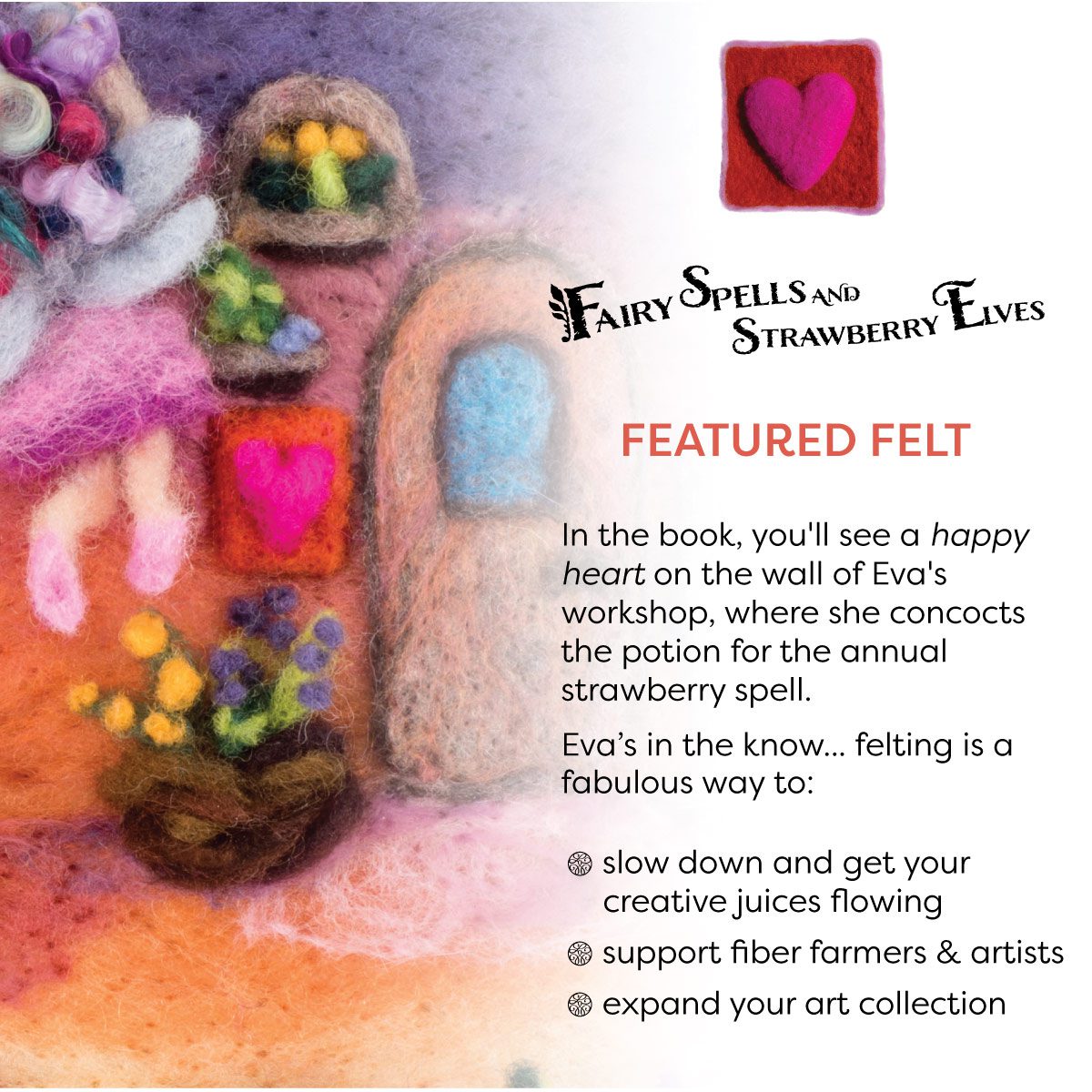 Happy-Heart-needle felting kit as seen in the book.