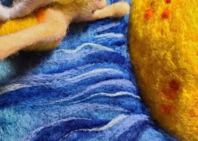 There you have it, needle felted motion lines!
