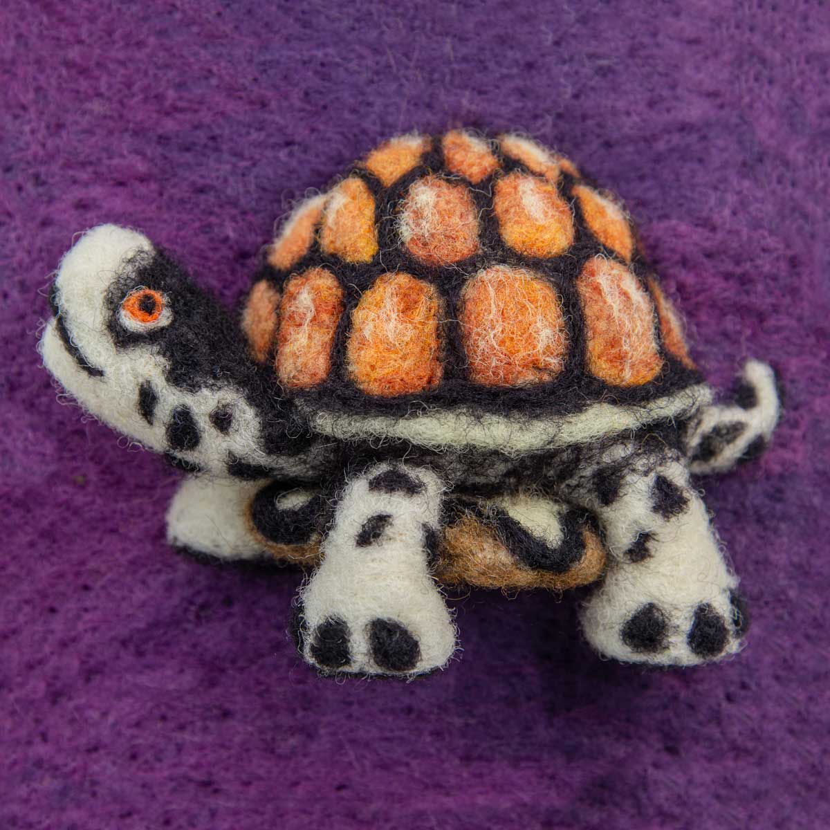 Turtle - Needle Felted Illustration for Hillary Dow's ABC picture book