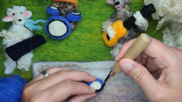 Felting Lesson: 2D and 3D Rock Band