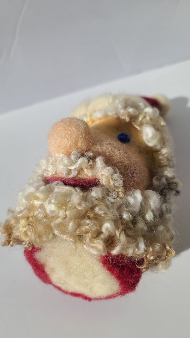 needle felted Santa for mantle