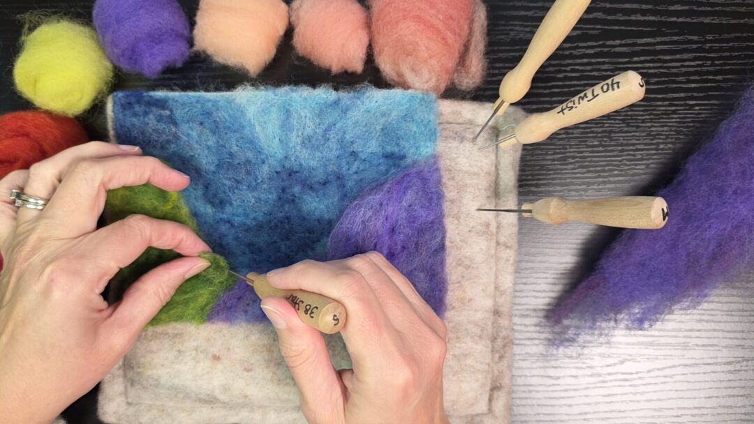 coral reef felting lesson 3