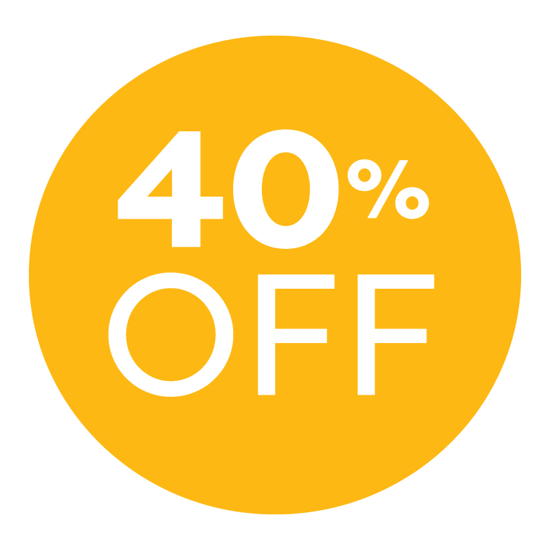 40 percent off