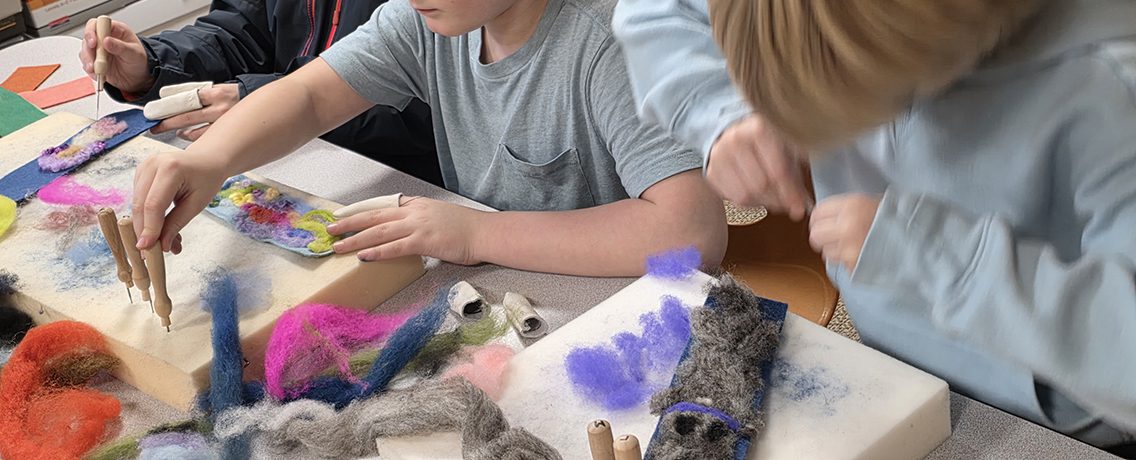 Needle Felting Bookmark Lesson