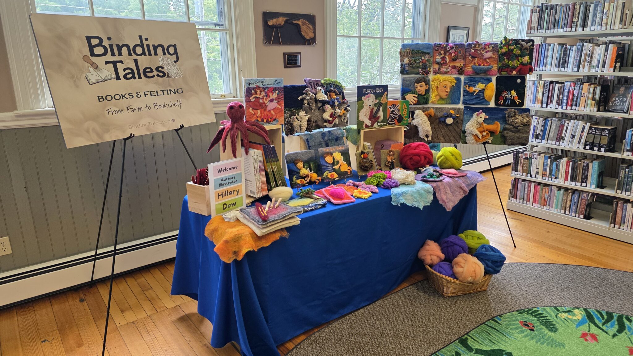 Author visit felting illustrator showcase