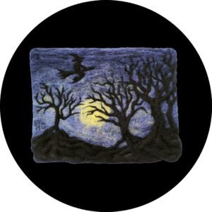 spooky tree felting lesson